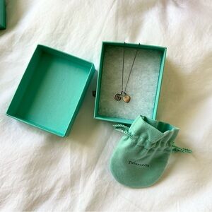 Tiffany Double Heart Tag Pendant in silver, mini